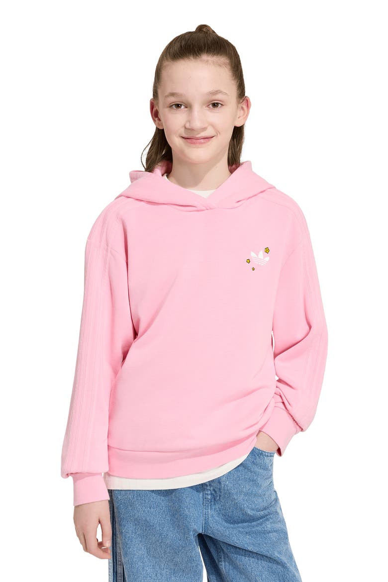Kids' Originals Star Graphic Crop Hoodie, Alternate, color, LIGHT PINK