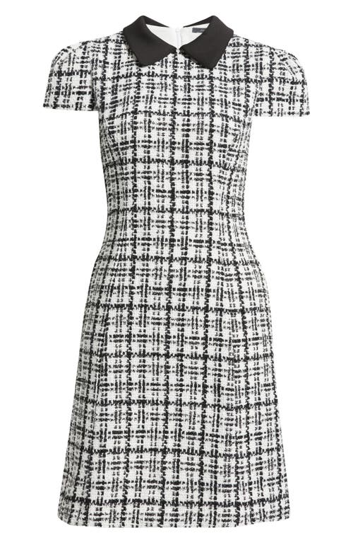 Julia Jordan Cap Sleeve Bouclé Tweed Sheath Dress In Black