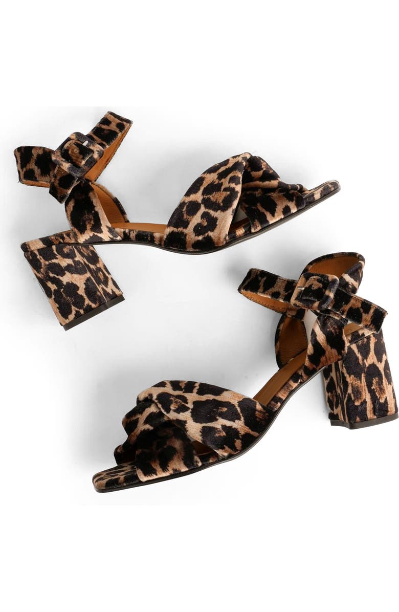 Penelope Chilvers Infinity Leopard Ankle Strao Sandal, Alternate, color, Brown