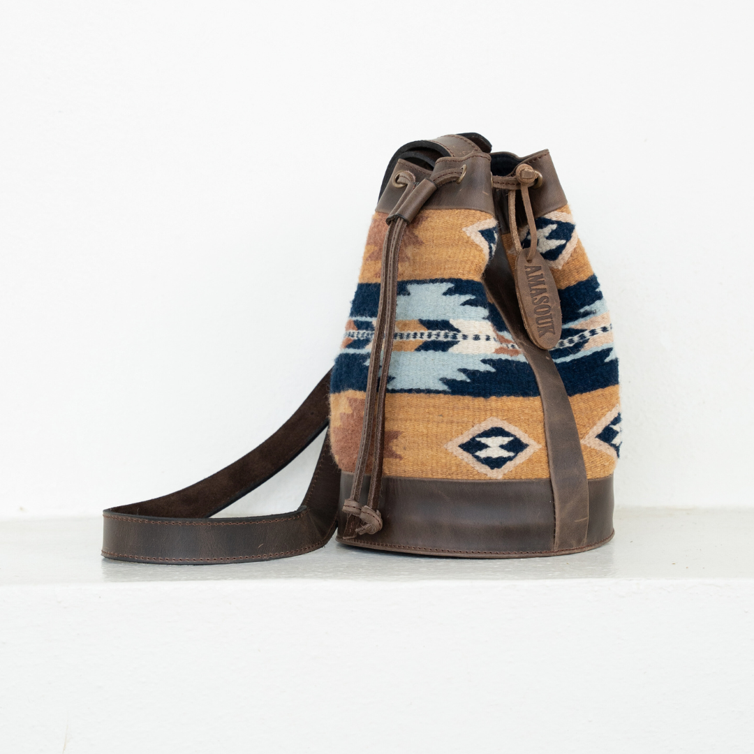 Amasouk Sundown Cinched Bucket Bag, Alternate, color, Brown