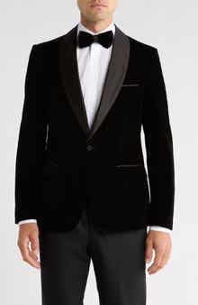TOM BAINE Shawl Collar Velvet Dinner Jacket