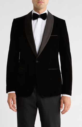 TOM BAINE Shawl Collar Velvet Dinner Jacket