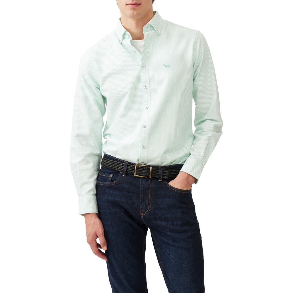 Rodd & Gunn Gunn Oxford Stripe Sports Fit Shirt In Spearmint
