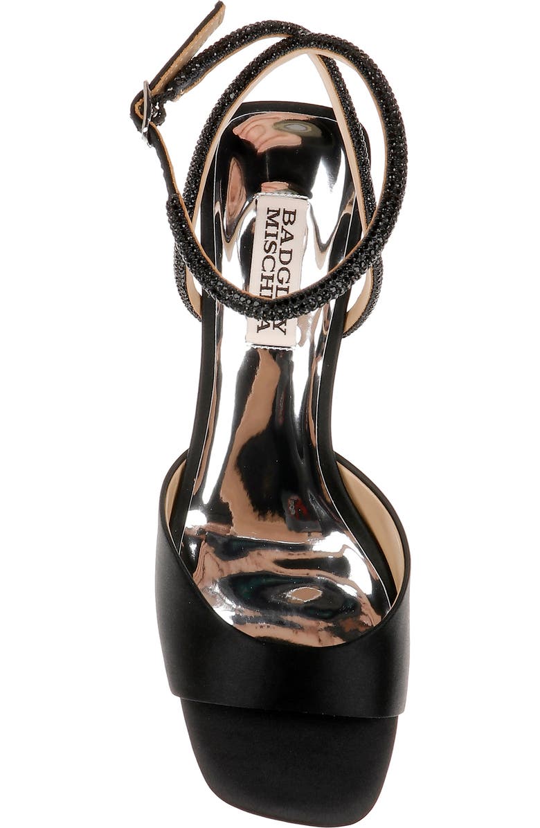 Badgley Mischka Collection Infinity Ankle Strap Sandal, Alternate, color, Black