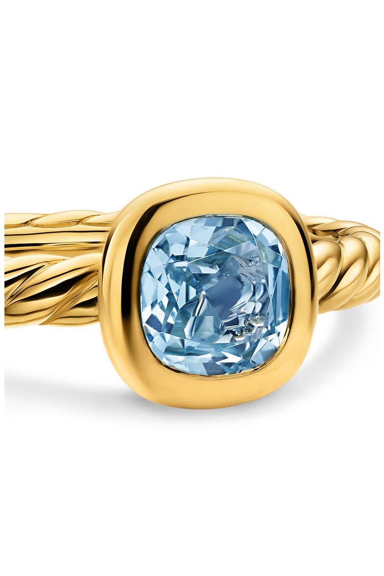 Mercer 18k Gold Blue Topaz Cable Ring, Alternate, color, GOLD BLUE TOPAZ
