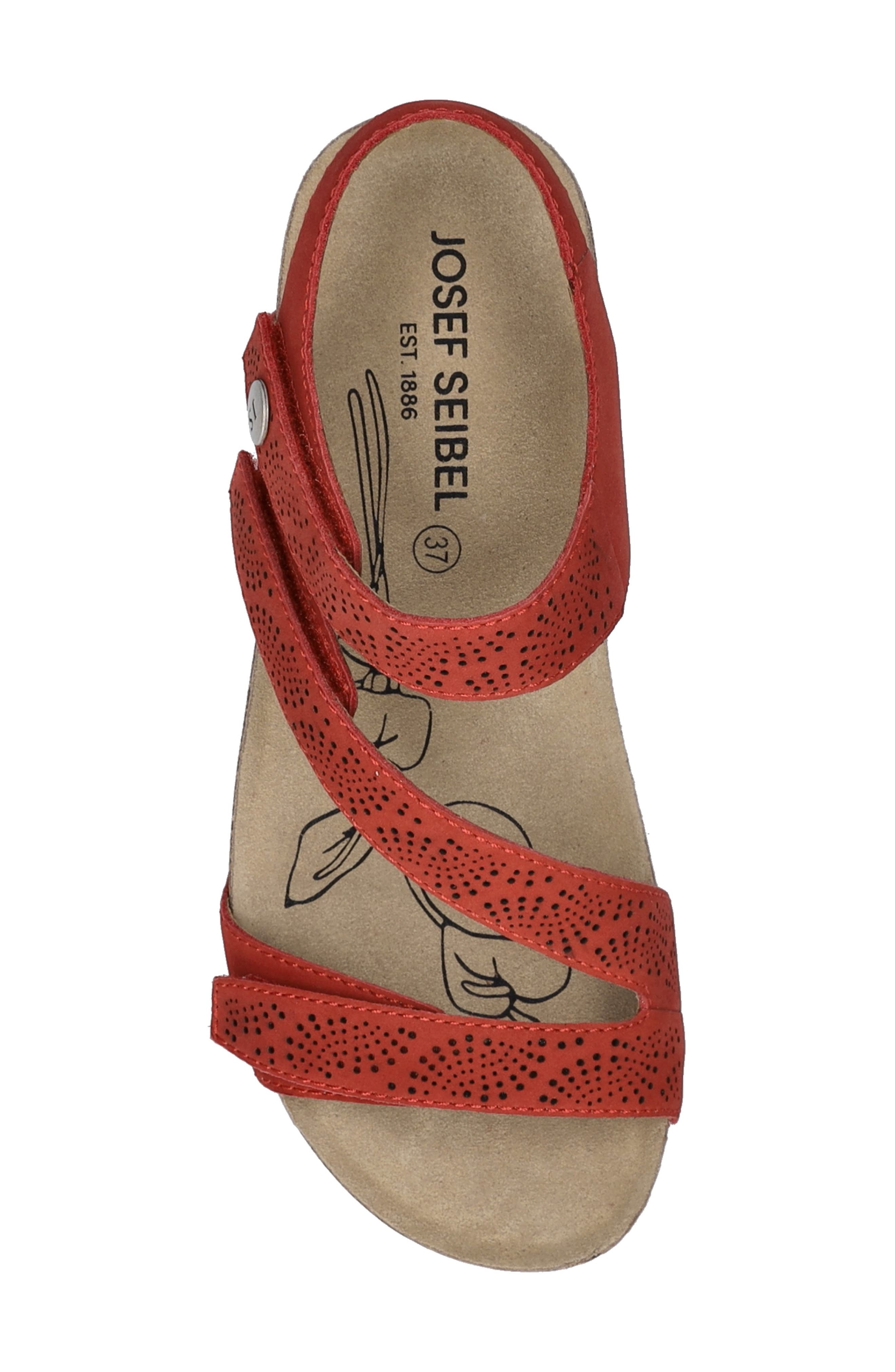 Tonga 78 Ankle Strap Platform Wedge Sandal, Alternate, color, RED