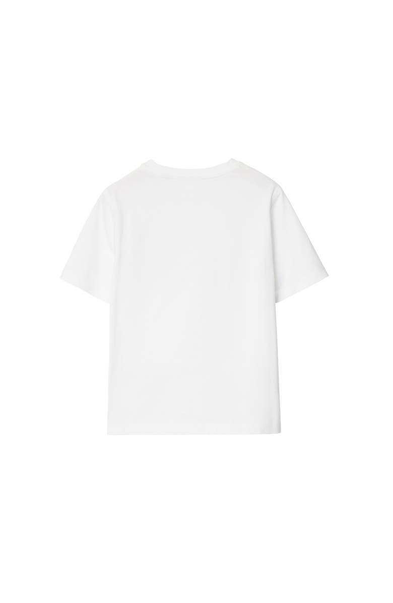 Burberry Daisy Logo Cotton T-shirt, Alternate, color, White