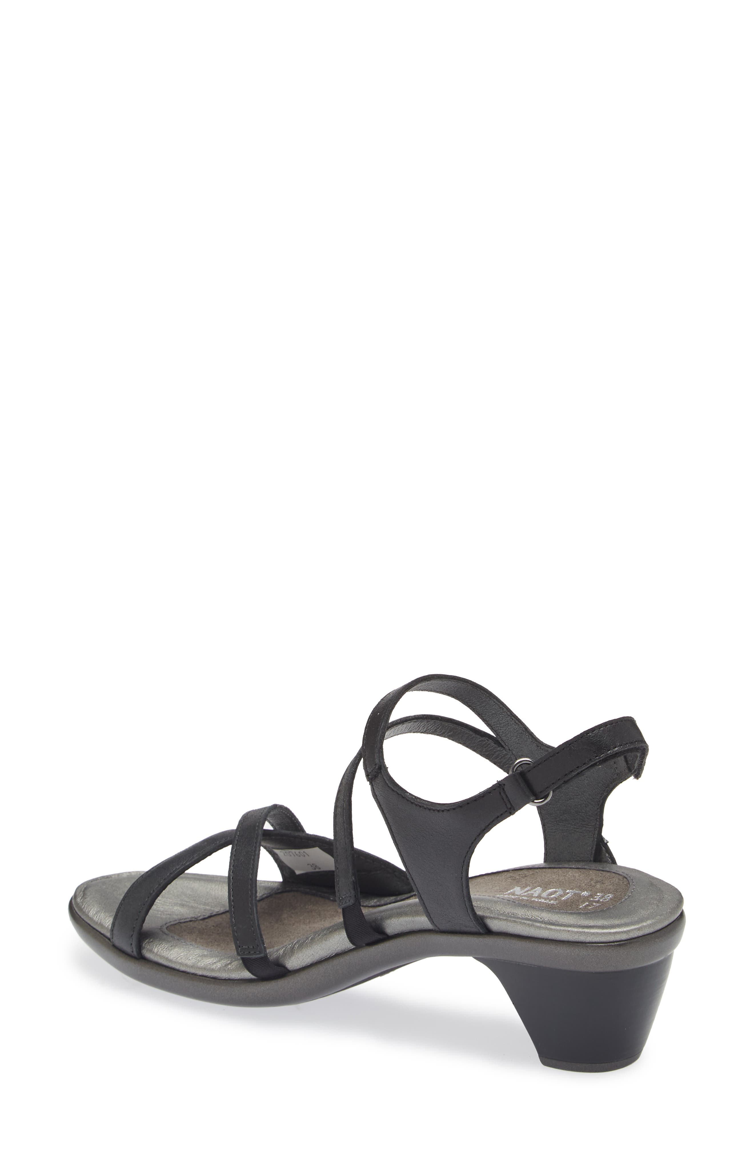 Naot Limit Slingback Sandal, Alternate, color, Shiny Black Leather