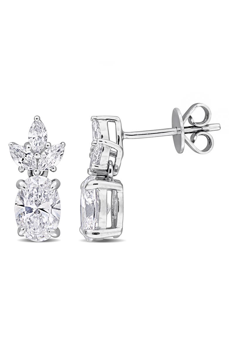 Julianna B. Lab-Grown Diamond Drop Earrings 14k, Main, color, White Gold