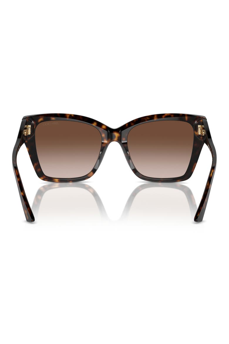 54mm Square Sunglasses, Alternate, color, HAVANA / GRADIENT BROWN