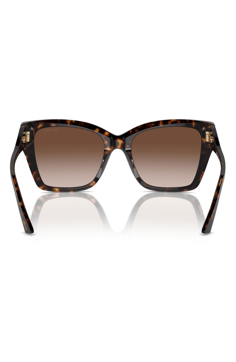 Jimmy Choo 54mm Square Sunglasses, Alternate, color, Havana / Gradient Brown