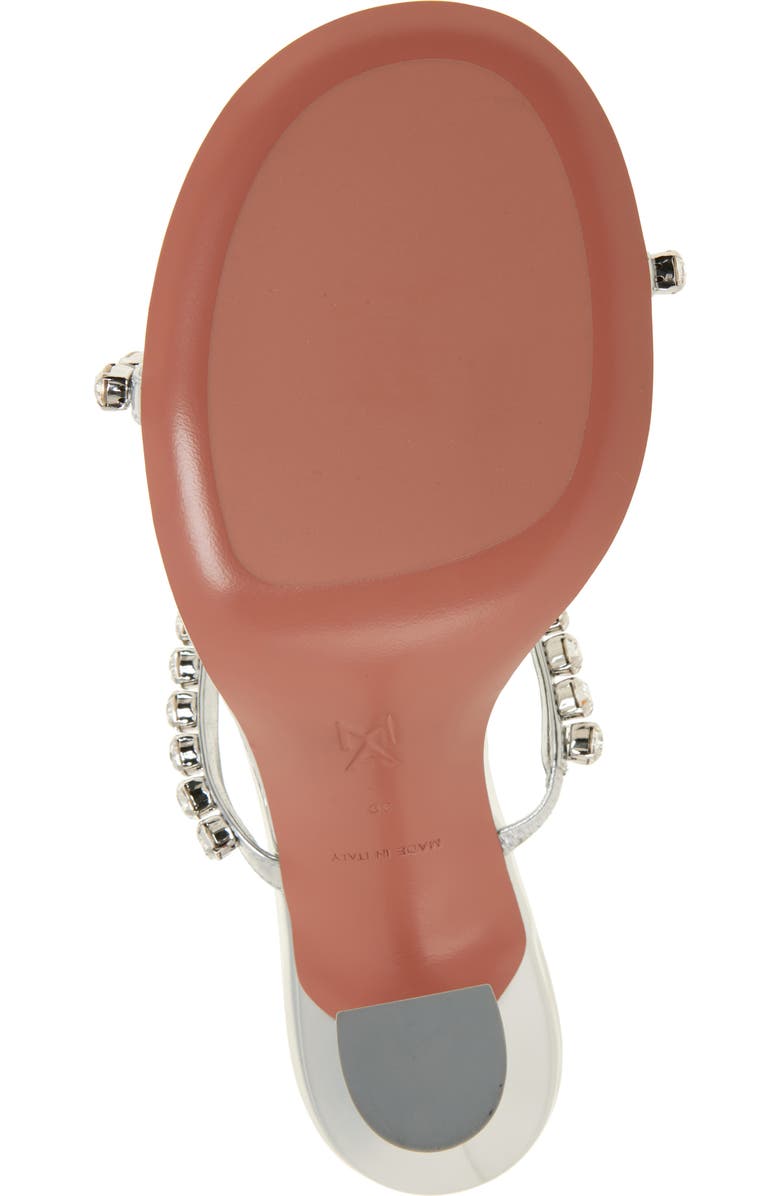 Amina Muaddi Gigi Crystal Strap Metallic Sandal, Alternate, color,