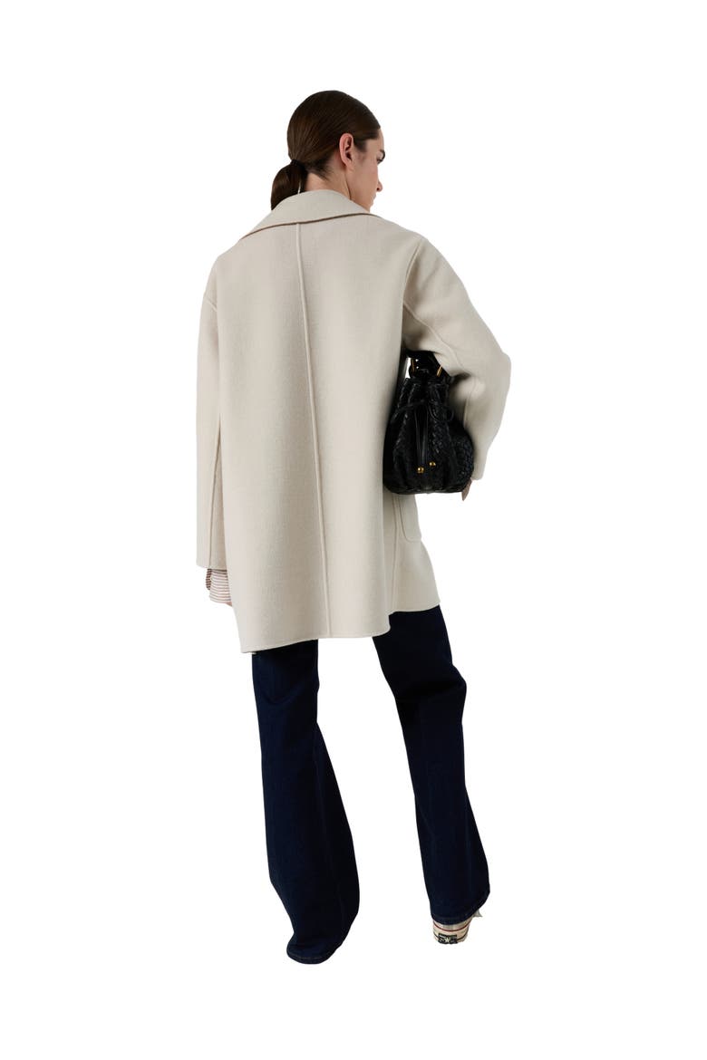Cocoon Oversized Collared Coat, Alternate, color, Straw