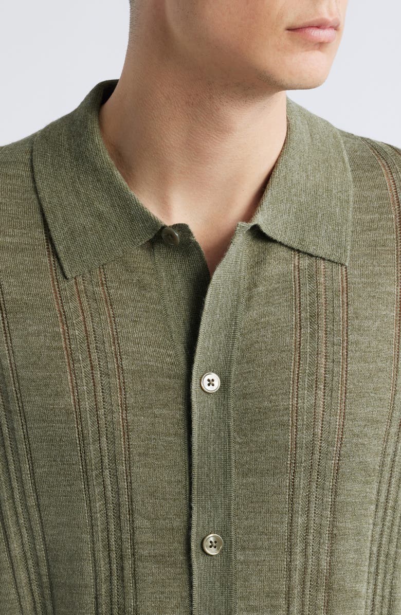 NN07 Thor Short Sleeve Cardigan, Alternate, color, Capers