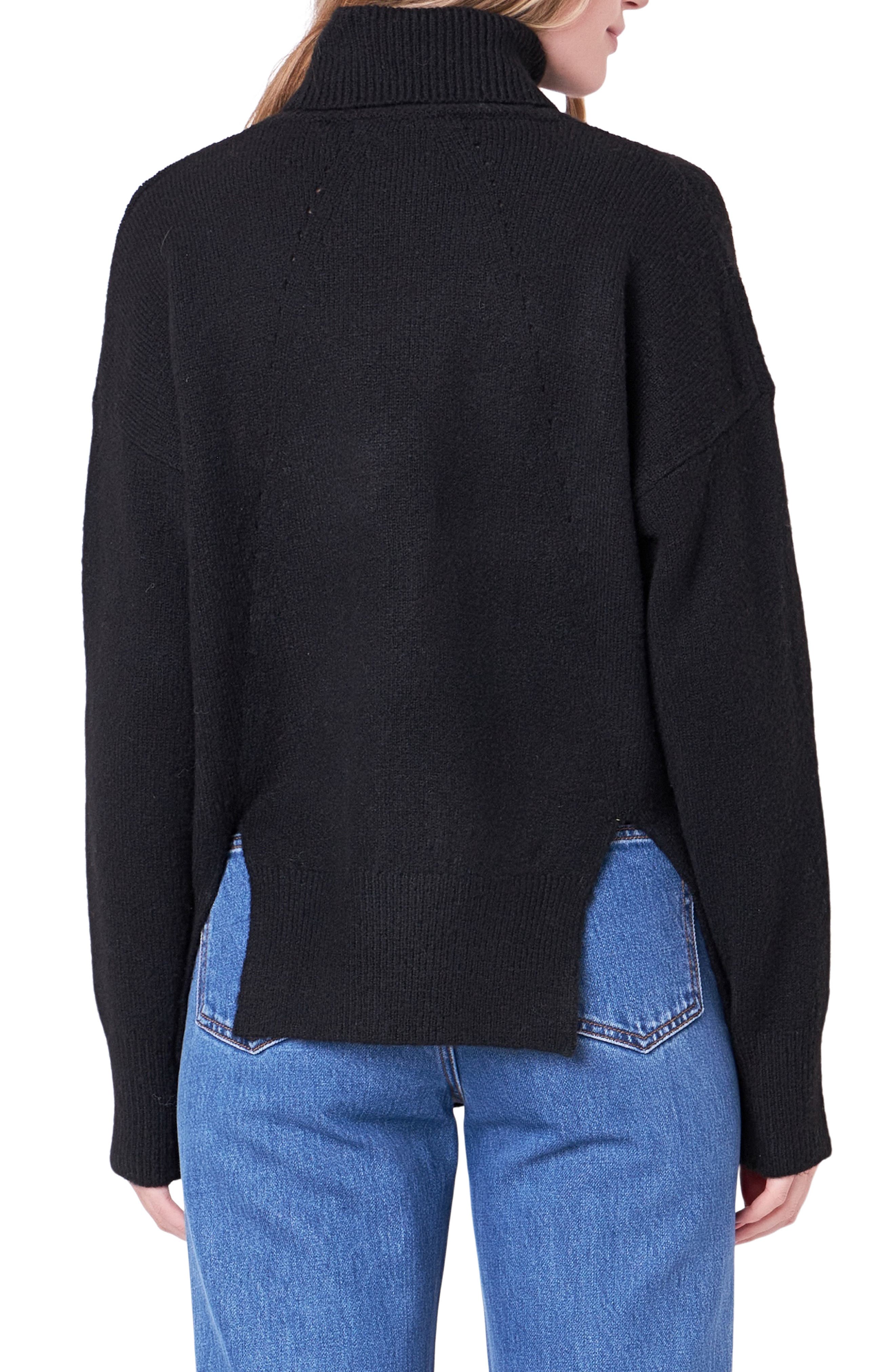 Notch Hem Turtleneck Sweater - image 2