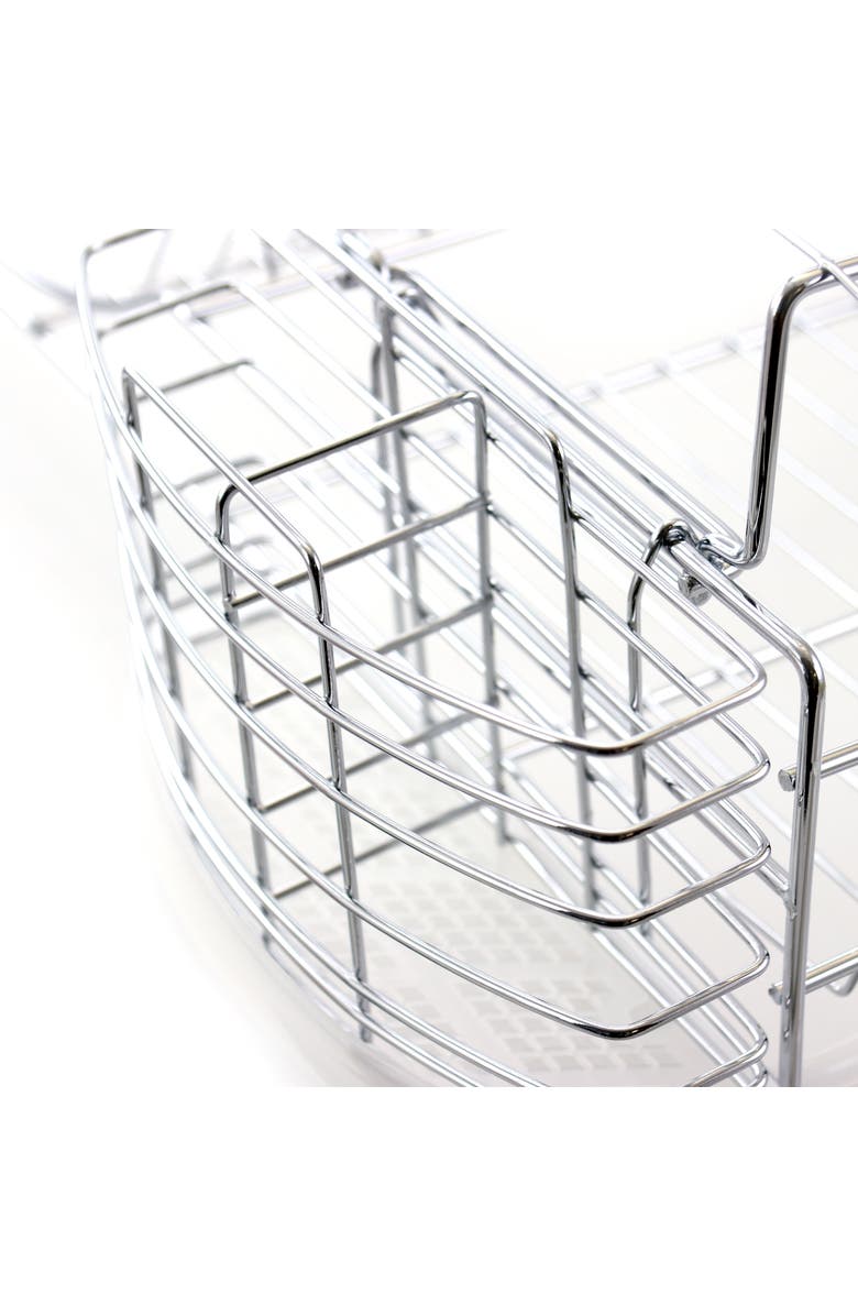Better Chef 22-inch 2 Tiered Dish Rack with Utensil Caddy, Alternate, color, Silver