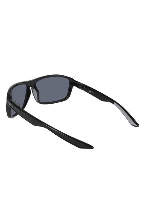 Nike Premier Stride 63mm Rectangular Sunglasses In Black