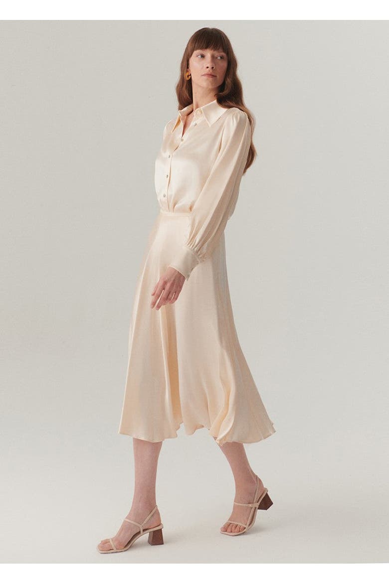 Kehlani Midi Skirt, Alternate, color, ECRU