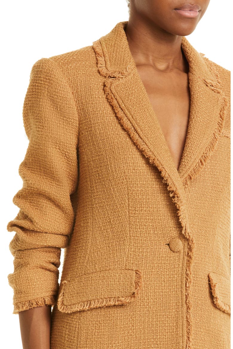 Khloe Bouclé Blazer, Alternate, color, SAHARA