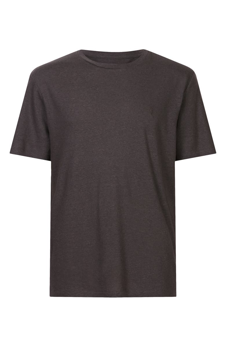 AllSaints Kurtz Logo Embroidered Cotton & Linen T-Shirt, Alternate, color, 