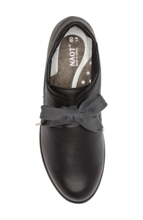 Naot Blizzard Derby In Soft Black Leather
