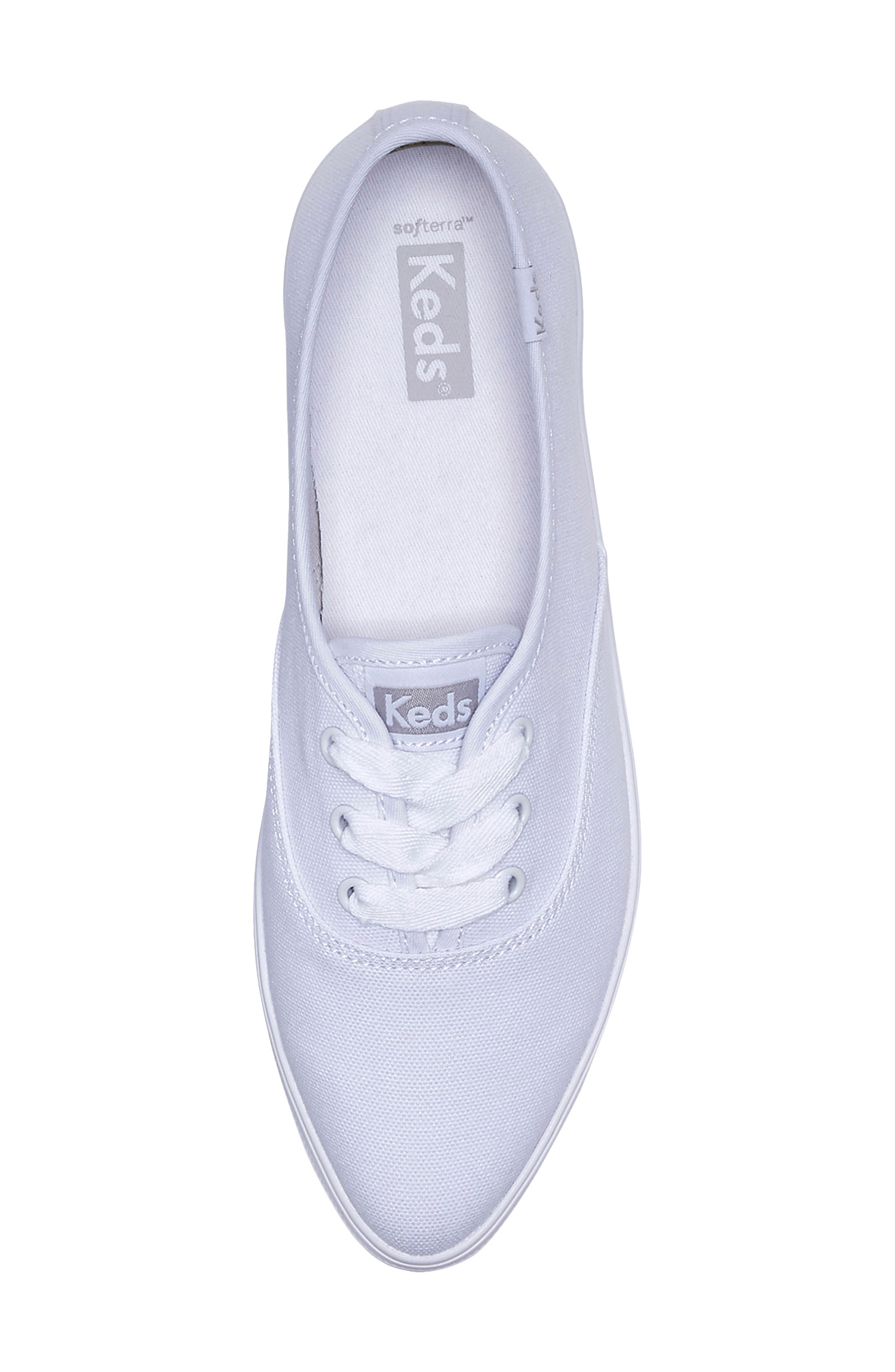 Keds<sup>®</sup> Point Platform Sneaker, Alternate, color, White Canvas