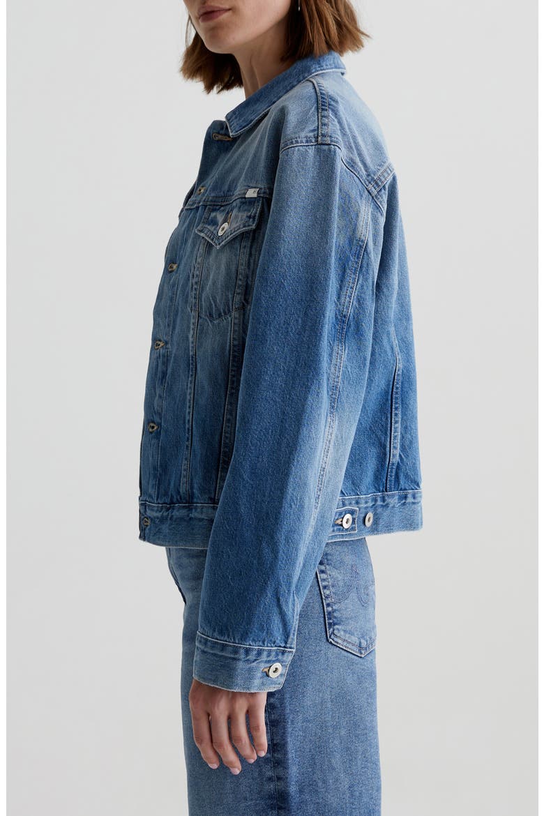 Ramie Denim Jacket, Alternate, color, STOCKHOLM