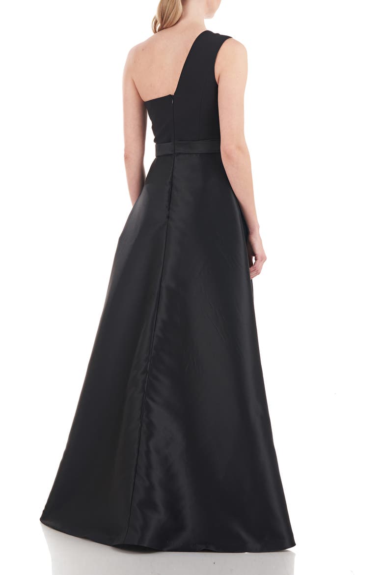 Vera One-Shoulder Maxi Jumpsuit, Alternate, color, BLACK