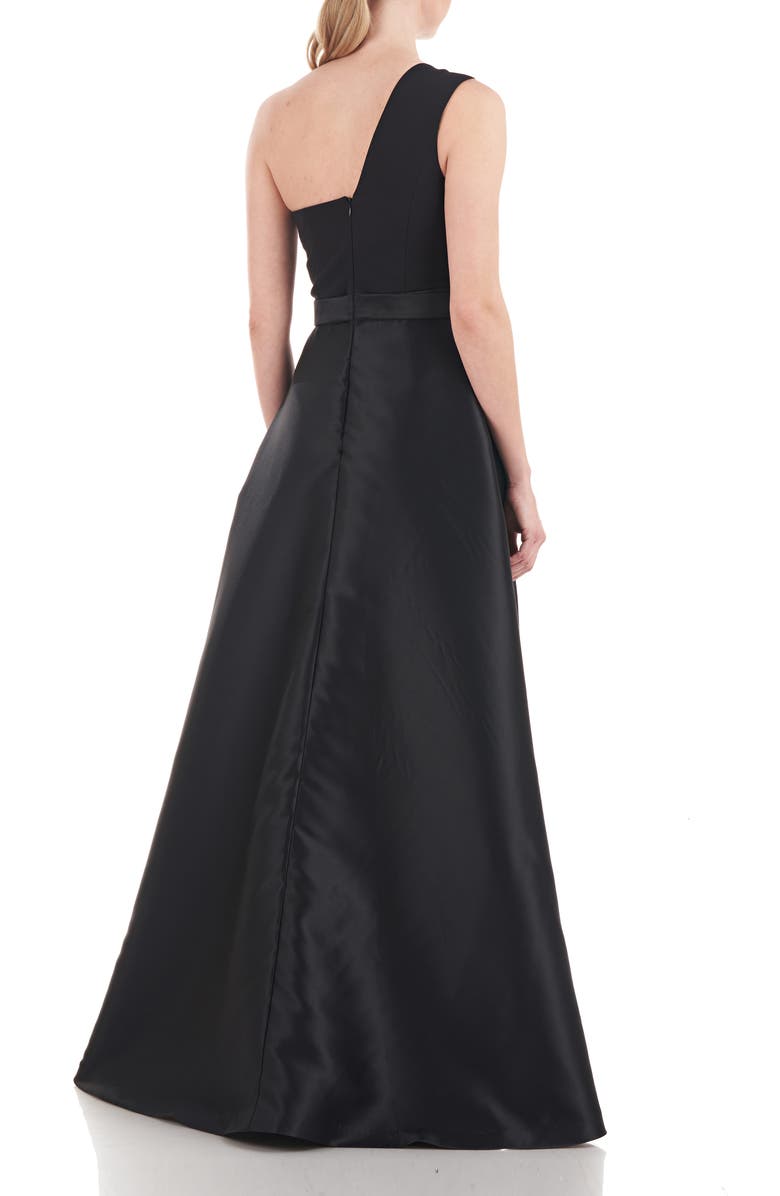 Kay Unger Vera One-Shoulder Maxi Jumpsuit, Alternate, color,