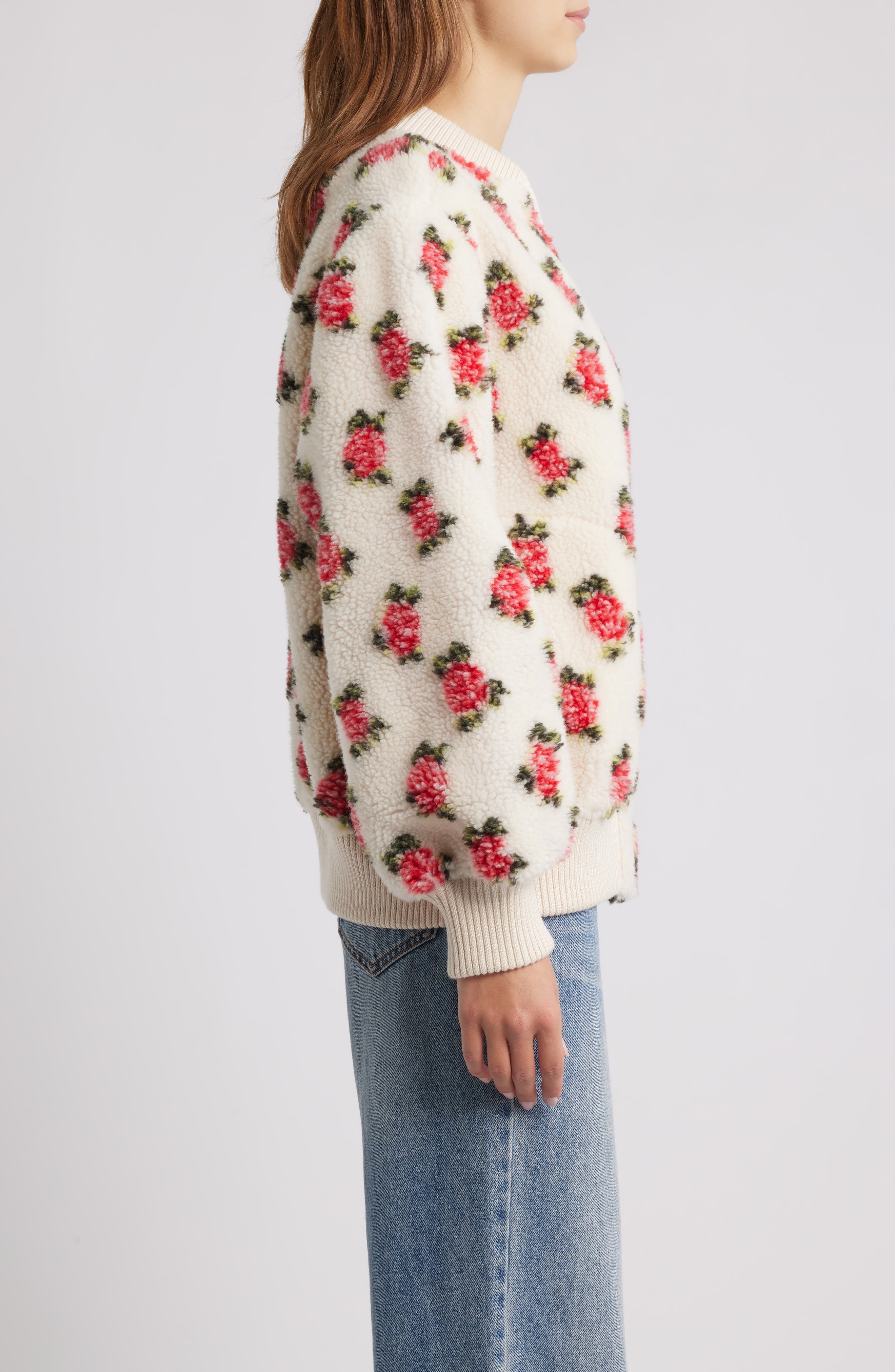 メンズ 1141 Floral Embroidery Plaid Zip Blouson