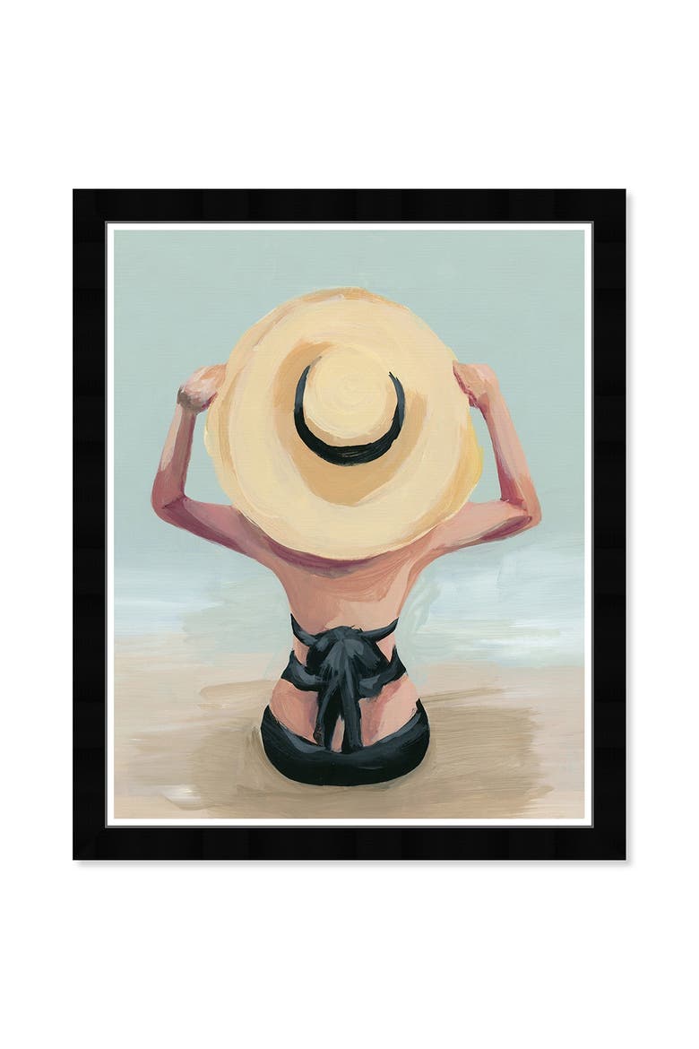Vacay Mode On Green Framed Wall Art, Main, color, NONE
