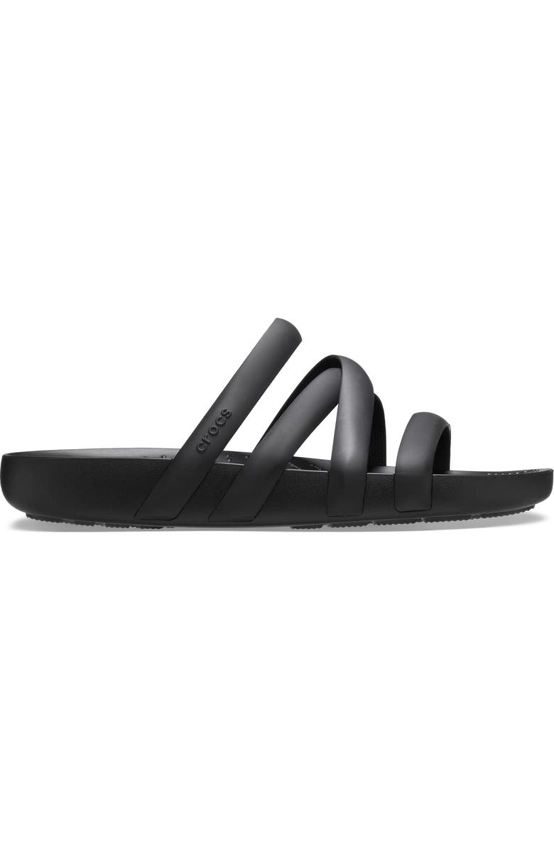 CROCS Splash Strappy Slide Sandal, Alternate, color, Black