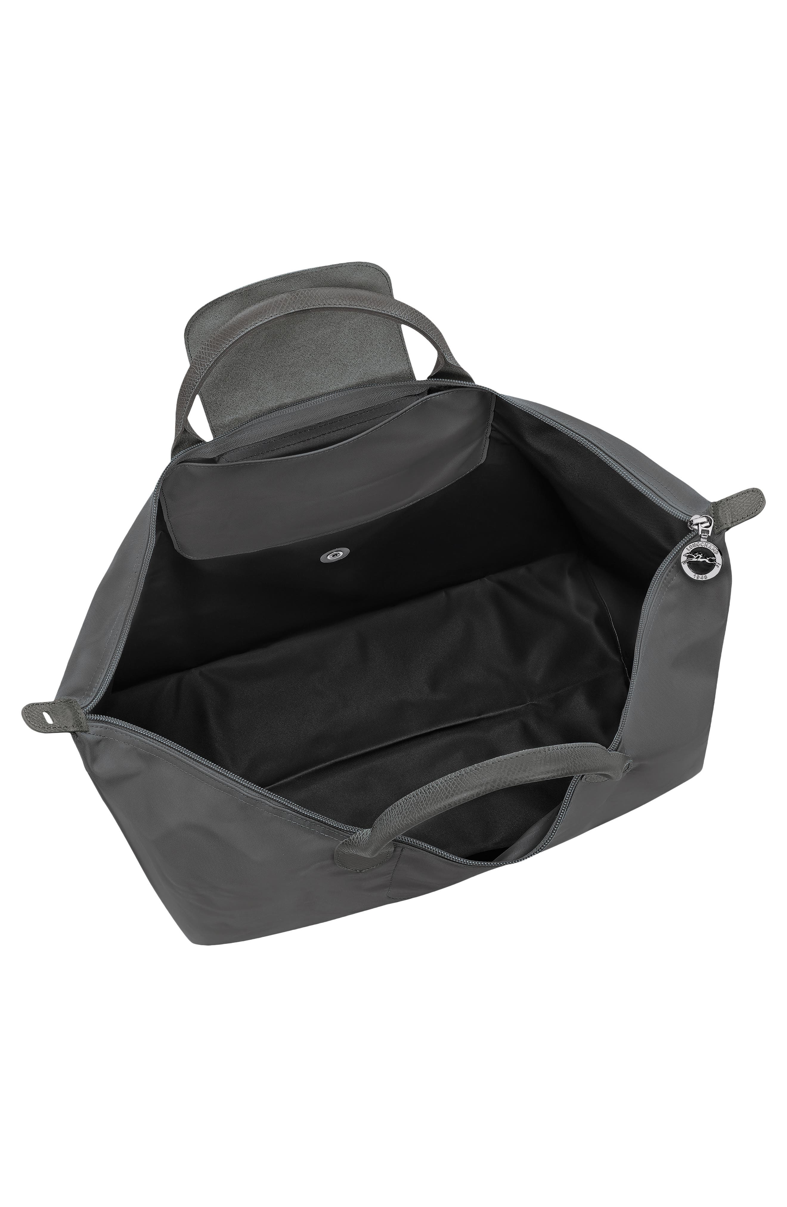 Large Le Pliage Recycled Polyamide Travel Bag, Alternate, color, ANTHRACITE