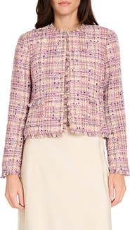 Tahari ASL Bouclé Crop Jacket