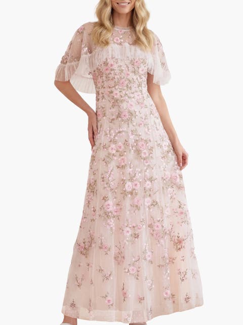 Eden Rose Cape Ankle Gown