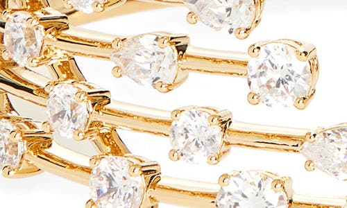 Nadri Hollywood Multi Row Cubic Zirconia Bracelet In Gold