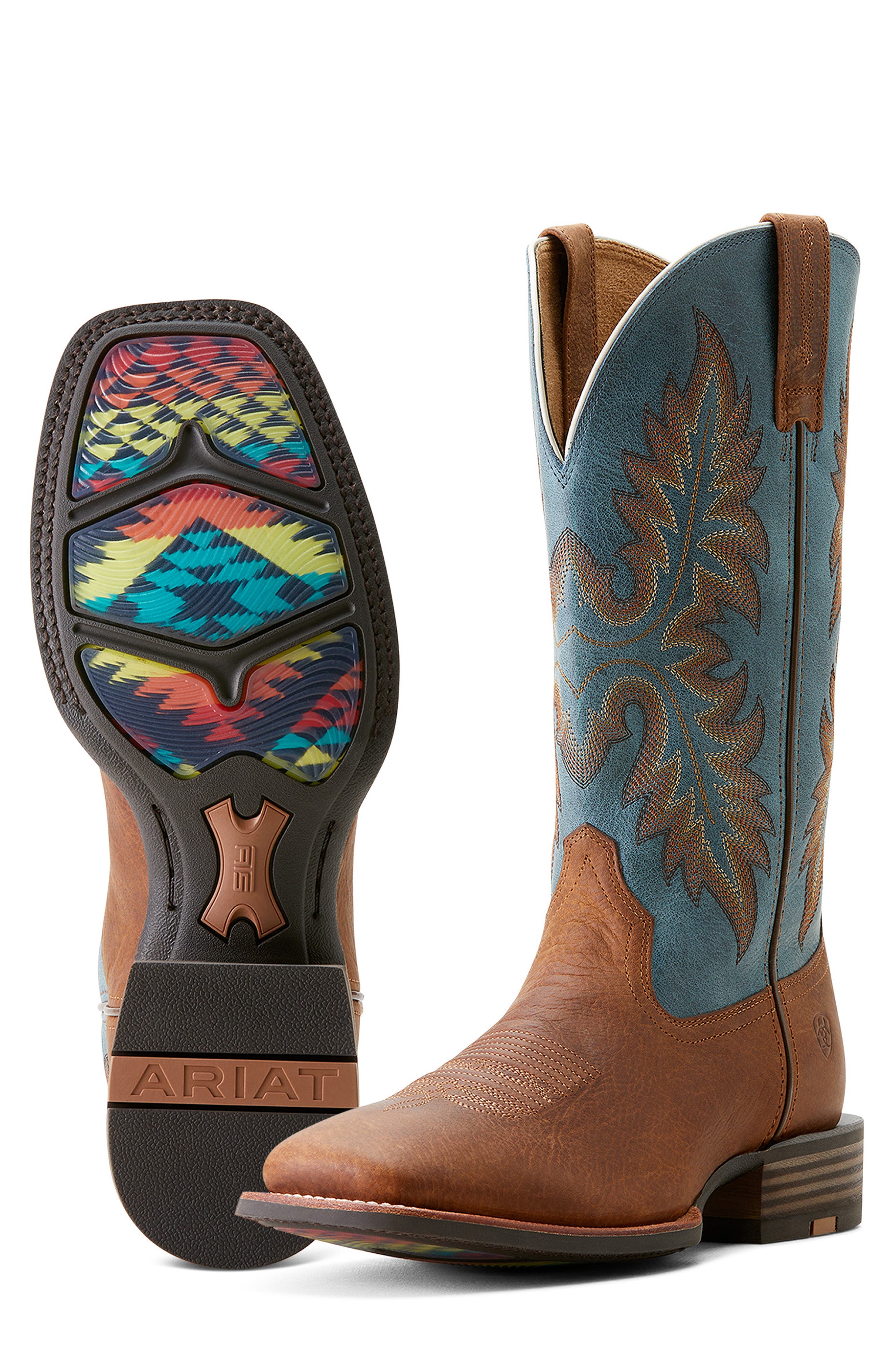 Hudson Western Boot, Alternate, color, BROWN