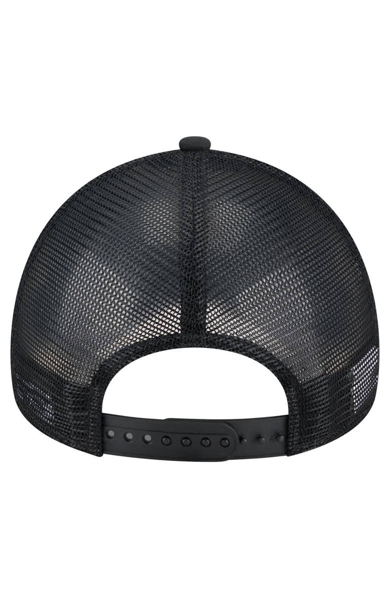 New Era Men's New Era Black New York Mets Bleached A-Frame 9FORTY Adjustable Hat, Alternate, color,