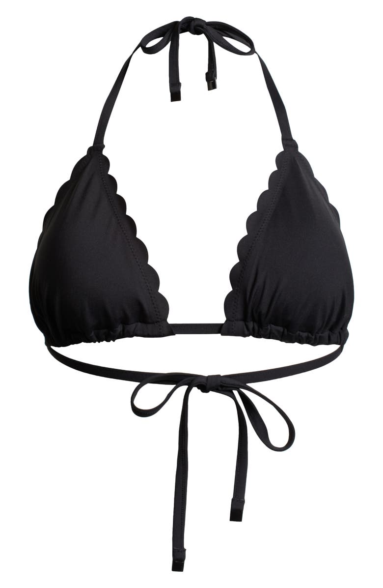 Sea Level Scalloped Triangle Bikini Top, Alternate, color, 