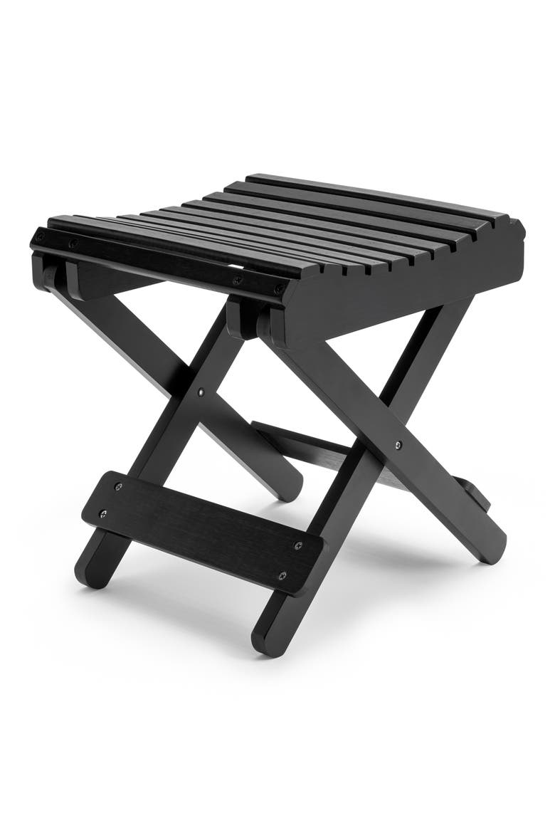 Bamboo Folding Step Stool, Main, color, BLACK