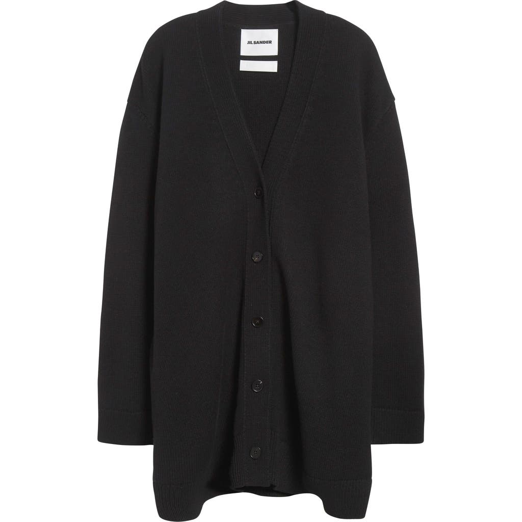 Jil Sander Classic Virgin Wool Blend Cardigan