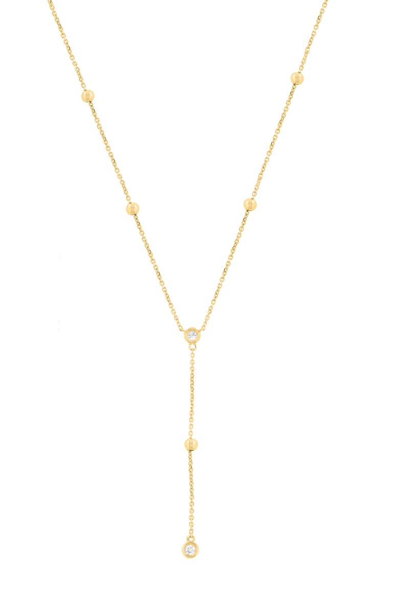 Diamond Y Necklace, Main, color, GOLD
