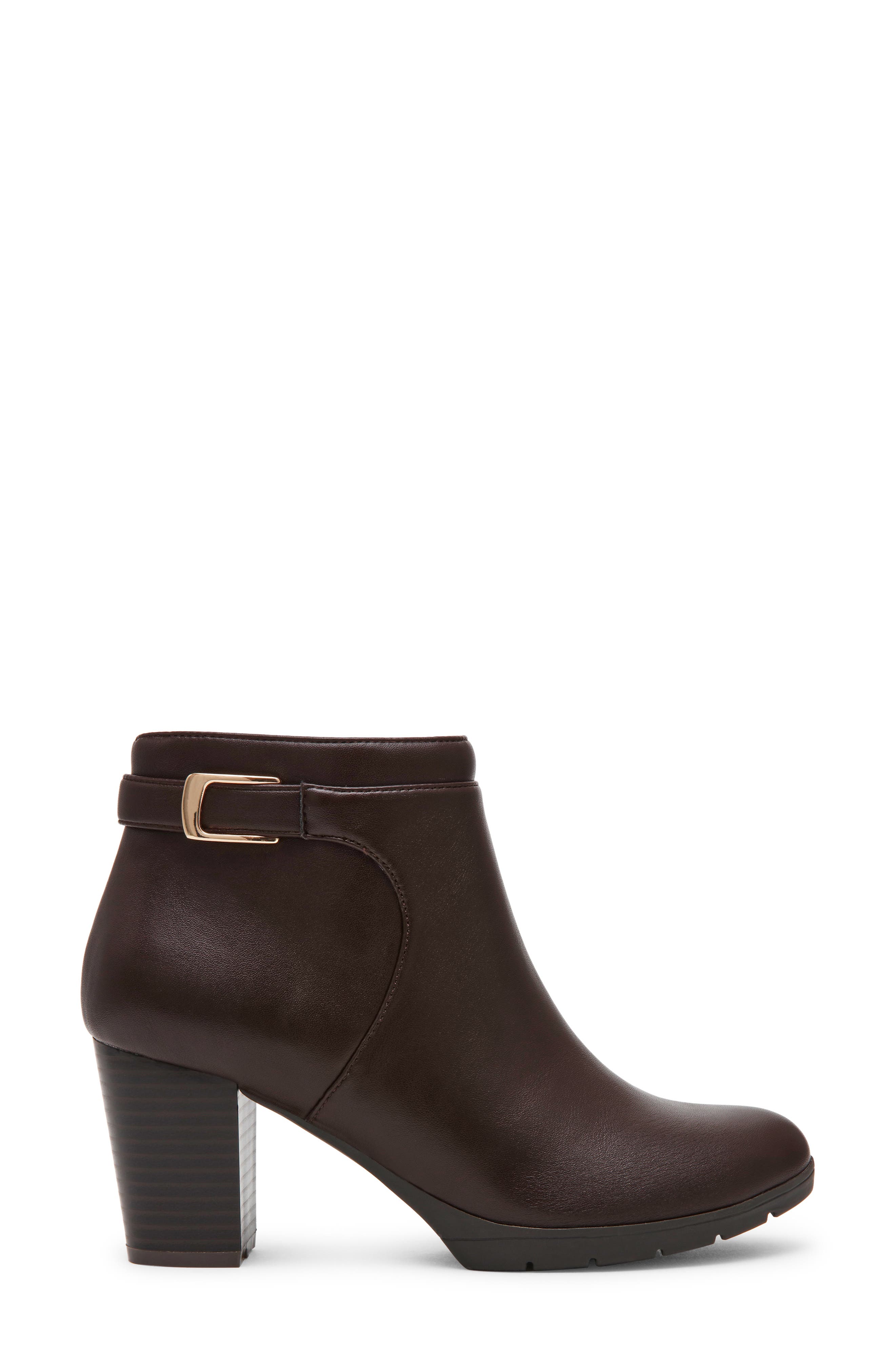 Raima Faux Leather Bootie, Alternate, color, BROWN PU