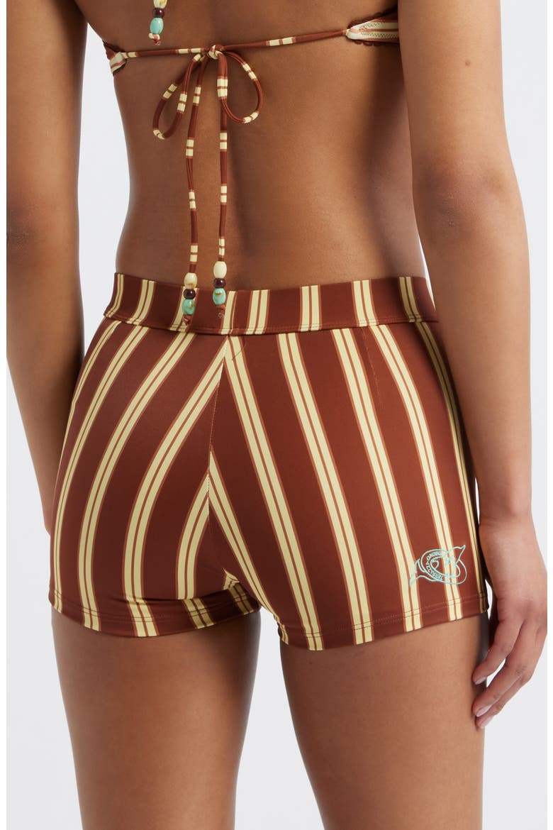 Trudi Swim Shorts, Alternate, color, BROWN