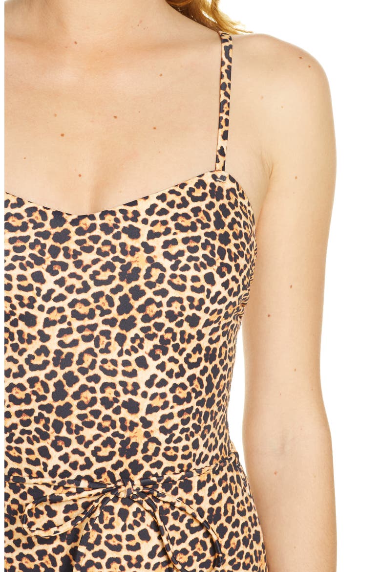 Easy Retro One-Piece Swimsuit, Alternate, color, BEIGE BUFF LEOPARD