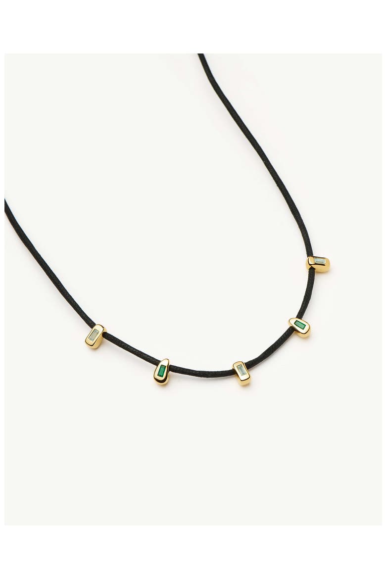 Molten Stone Baguette Slide Necklace, Alternate, color, GOLD