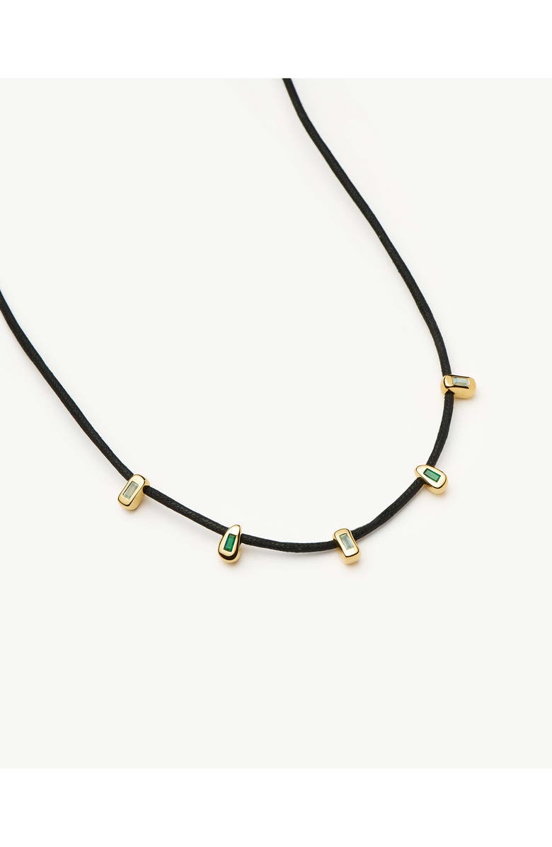 Missoma Molten Stone Baguette Slide Necklace, Alternate, color, Gold