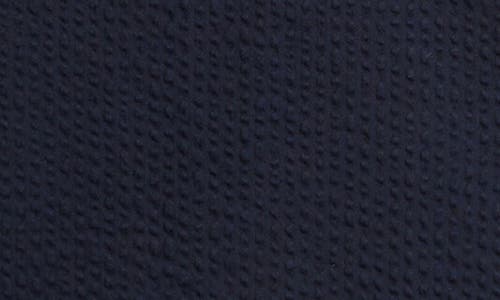 Wax London Keats Short Sleeve Cotton Seersucker Button-up Shirt In Blue