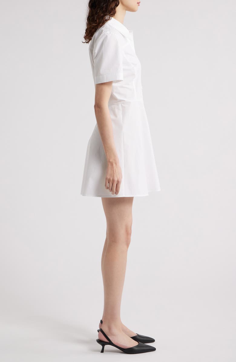 FRAME The Flare Mini Shirtdress, Alternate, color, White