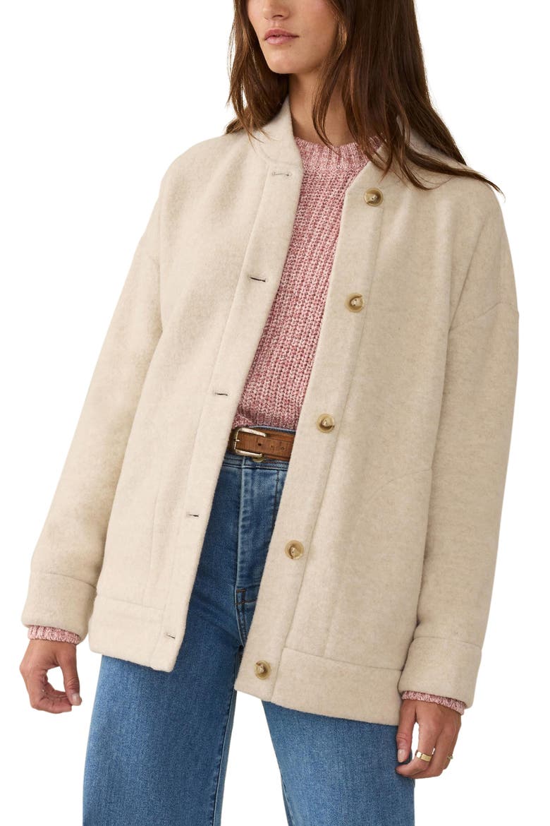 Pacific Knit Jacket, Alternate, color, OAT MELANGE